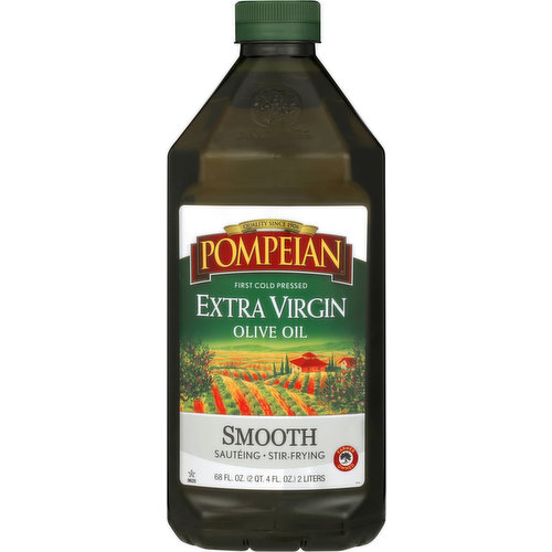 Pompeian Olive Oil, Extra Virgin, Smooth