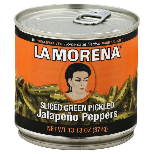 La Morena Jalapeno Peppers, Sliced Green Pickled