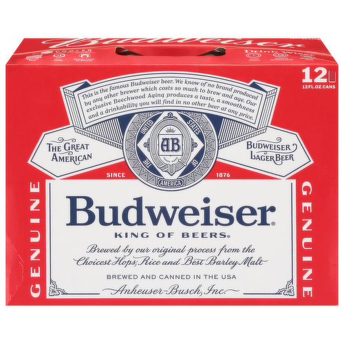 Budweiser King of Beers Beer, Lager