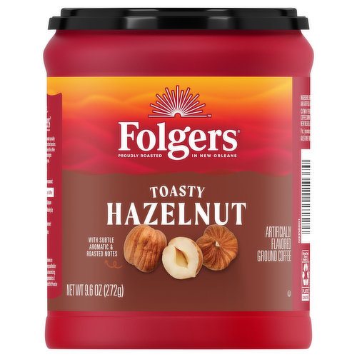 Folgers Coffee, Ground, Toasty Hazelnut