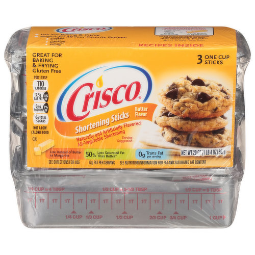 Crisco Shortening Sticks, Butter Flavor