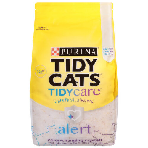 Purina Tidy Cats Tidy Care Cat Litter, Alert, Multi-Cat, Color-Changing Crystals