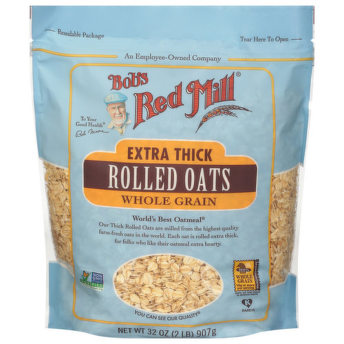 Bob's Red Mill Rolled Oats, Whole Grain, Extra Thick