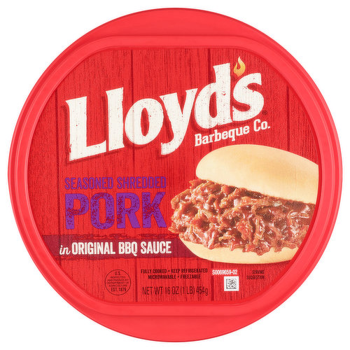 Lloyd's Pork, in Original BBQ Sauce, Seasoned Shredded