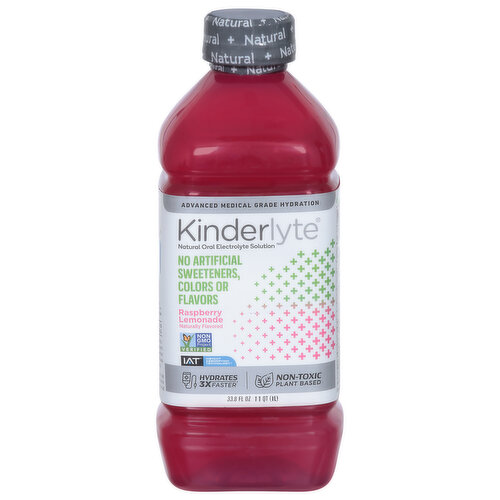 Kinderlyte Electrolyte Solution, Natural Oral, Raspberry Lemonade