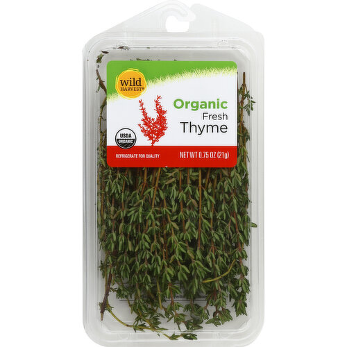 USDA Organic. Herb Tips: Wild Harvest Organic Fresh Herbs are a great way to add flavor to soups, sauces, meats, appetizers, breads, salads, and desserts without adding unwanted fat, sugar, or salt. These wonderfully fresh herbs are sure to fill your home with a refreshing aroma with each use. To learn more about Wild Harvest products, including our full line of organic products, and for more recipes, please visit www.mywildharvest.com. Certified organic by Ecocert. 100% quality guaranteed. Like it or let us make it right. That's our quality promise. mywildharvest.com. Please recycle.