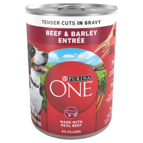Purina One Dog Food, Beef & Barley Entree, Tender Cuts in Gravy, Adult