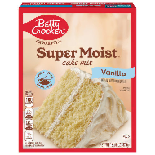 Betty Crocker Super Moist Cake Mix, Vanilla