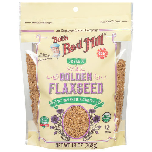 Bob's Red Mill Golden Flaxseed, Organic, Whole
