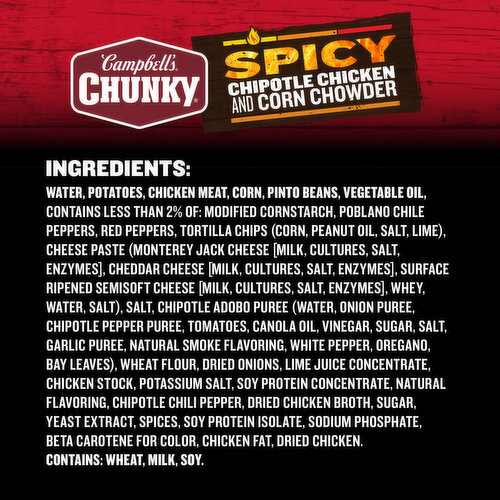 Campbell's® Chunky® Spicy Chipotle Chicken Corn Chowder Soup