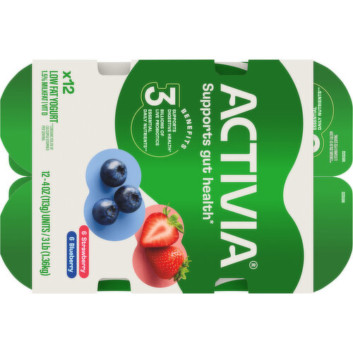 Activia Low Fat Strawberry/Blueberry Yogurt