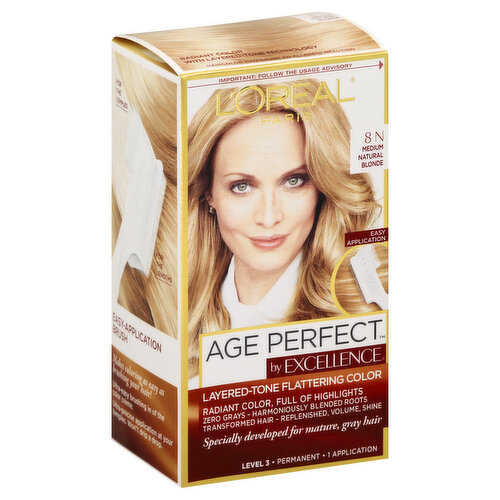 Excellence Permanent Haircolor, Medium Natural Blonde 8N