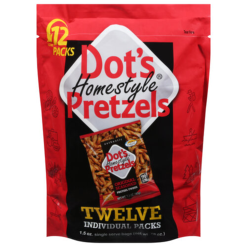 Dot's Homestyle Pretzels Pretzel Twists, Original Seasoned, 12 Pack