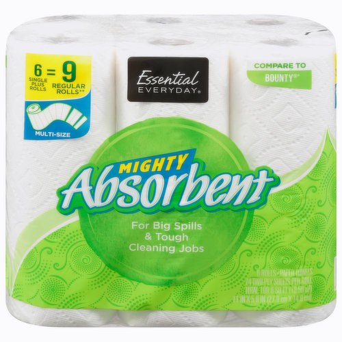  Bounty Quick-Size Paper Towels, White, 16 Family Rolls = 40  Regular Rolls : Health & Household