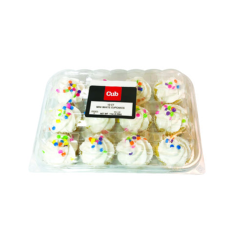 Cub Bakery White Mini Cupcakes