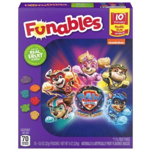 Funables Fruit Flavored Snacks, Paw Patrol