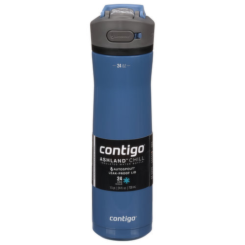 Contigo Ashland Chill 2.0 Stainless Steel Water Bottle, 24 oz - Stainless/Blue