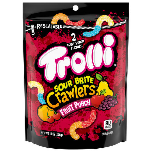 Trolli Gummi Candy,  Fruit Punch, Crawlers
