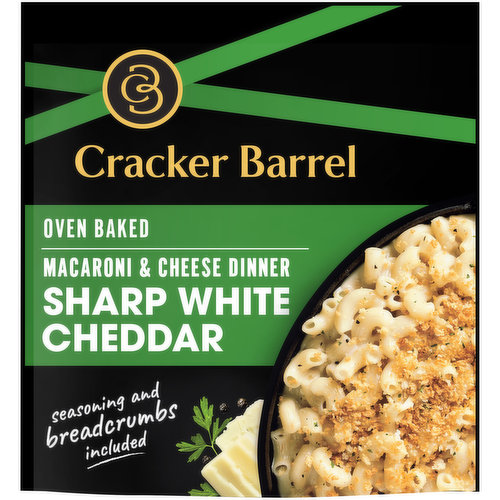 Cracker Barrel Sharp White Cheddar Oven Baked Macaroni & Cheese Dinner