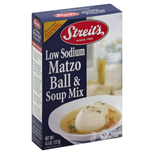 Streit's Matzo Ball & Soup Mix, Low Sodium