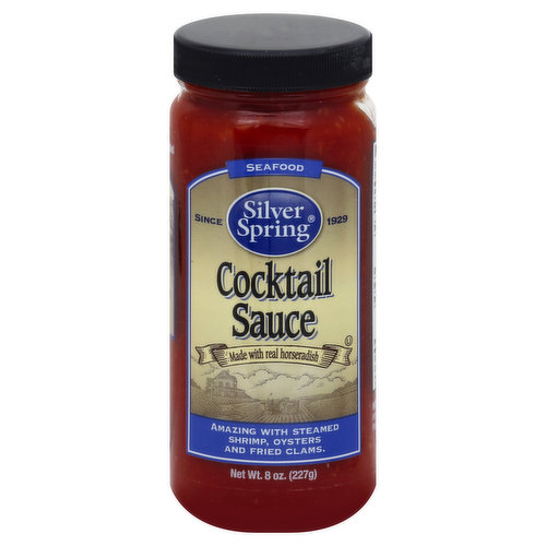 Made with real horseradish. Since 1929. Amazing with steamed shrimp, oysters and fried clams.. Gluten-free. Helping you bring excitement and flavor to your favorite is our passion. Facebook. Twitter. Pinterest. YouTube. Silverspringfoods.com.