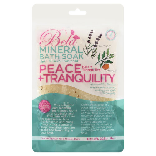 BELA Mineral Bath Soak, Peace + Tranquility