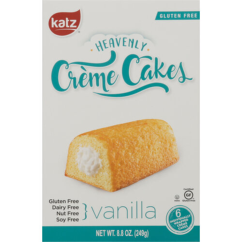 Katz Creme Cakes, Gluten Free, Vanilla, Heavenly