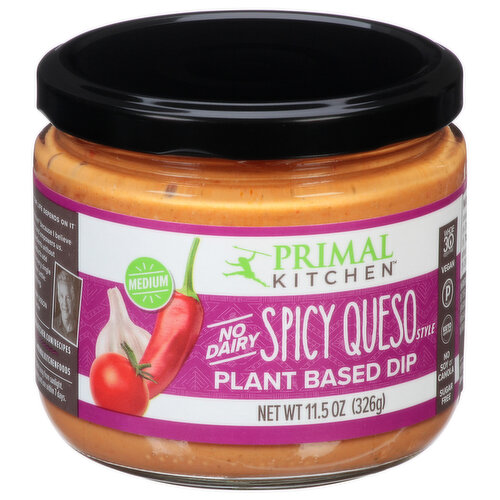 Primal Kitchen Plant Based Dip, No Dairy, Spicy Queso Style, Medium