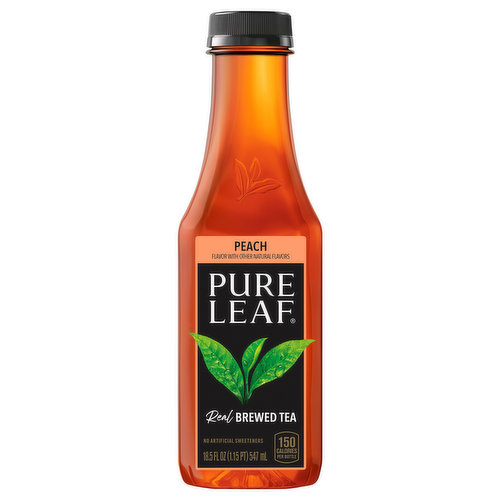 Pure Leaf Brewed Tea, Real, Peach