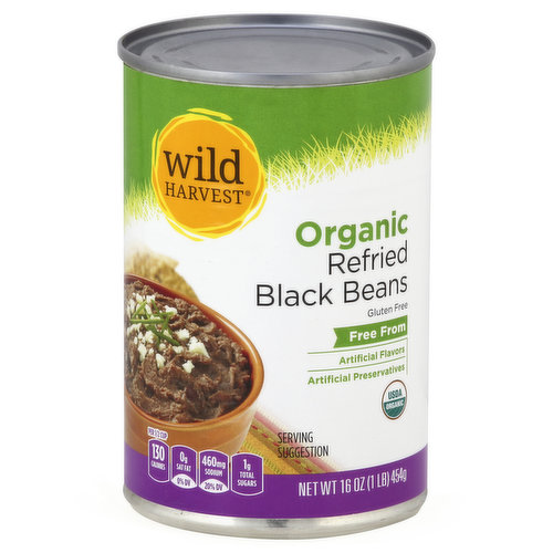 Wild Harvest Black Beans, Organic, Refried