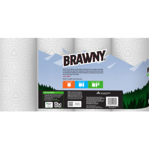 Brawny Paper Towels, Xl Rolls, Pick A Size, 2 Ply, Paper Towels