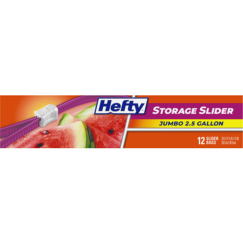 Hefty Slider Jumbo Storage Bags 25 Gallon Size 15 Count Pack of 3 45  Total  eBay