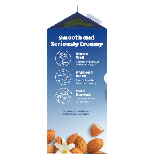 Silk Silk Almond Milk, Vanilla, Dairy Free, Gluten Free, Seriously Creamy Vegan Milk with 50% More Calcium than Dairy Milk, 64 FL OZ Half Gallon
