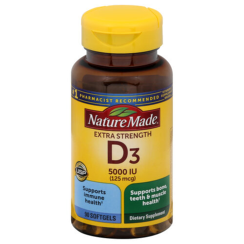 Nature Made Vitamin D3, Extra Strength, Softgels