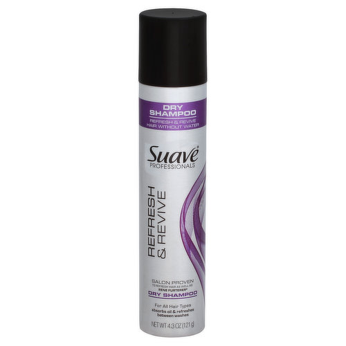 Suave Professionals Dry Shampoo, Refresh & Revive