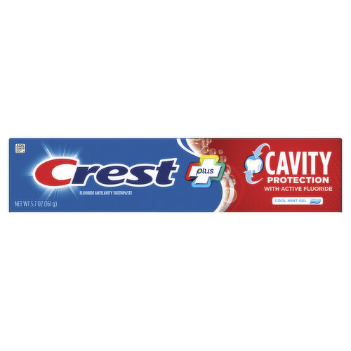 Crest Cavity Protection Toothpaste Gel, Cool Mint, 5.7 oz