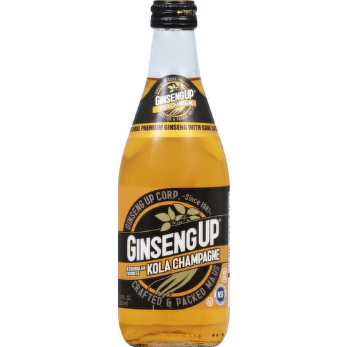 Natural premium ginseng with cane sugar. Kosher. NSF: Certified gluten-free. Caffeine free. Non GMO. Since 1981. A Caribbean favorite. No preservatives. No high fructose corn syrup. www.ginsengup.com. Made in USA. Crafted & packed MA, US.