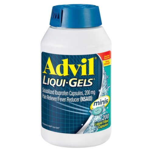 Advil Liqui-Gels Ibuprofen, 200 mg, Minis, Capsules