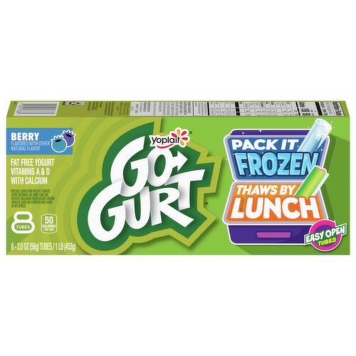 Go-Gurt Yogurt, Fat Free, Berry