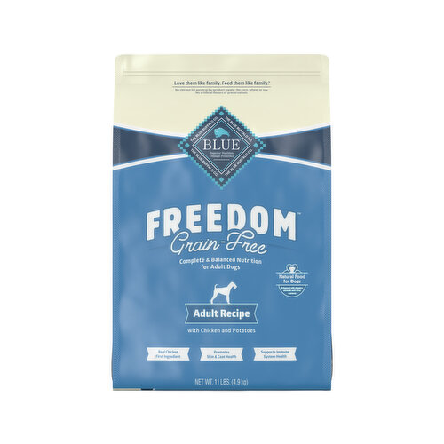 Blue Buffalo BLUE Freedom Freedom Grain Free Natural Adult Dry Dog Food, Chicken