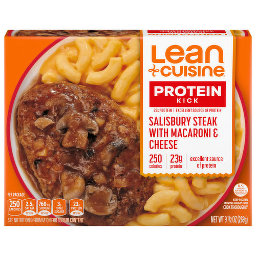 Lean Cuisine Protein Kick Salisbury Steak, with Macaroni & Cheese