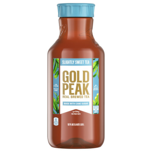 Taste an authentic tea thatll bring you back home with Gold Peak Slightly Sweet Tea, a slightly sweet tea that starts with high quality black tea leaves picked at their peak and ends with a refreshing homebrewed taste. Perfect for the whole family, these convenient bottles let you take the taste of home with you wherever you go, in one delicious beverage.

Gold Peak Real Brewed Tea has a variety of flavors that pair marvelously with any family occasion, from backyard get-togethers, to holiday traditions, to baking for the whole family.

Enjoy the taste of home with Gold Peak Real Brewed Tea.