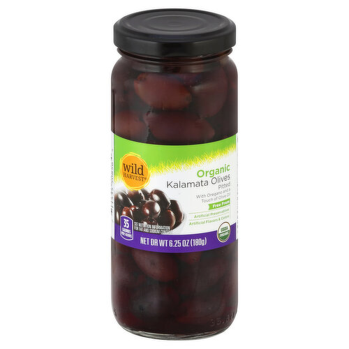 Wild Harvest Olives, Kalamata, Organic, Pitted