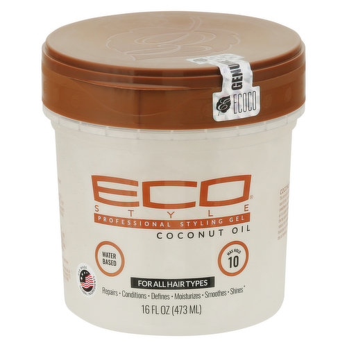 Eco Style Styling Gel, Professional, Coconut Oil