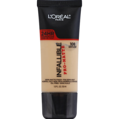 L'Oreal Infallible Pro-Matte Demi-Matte Finish, Caramel Beige 108