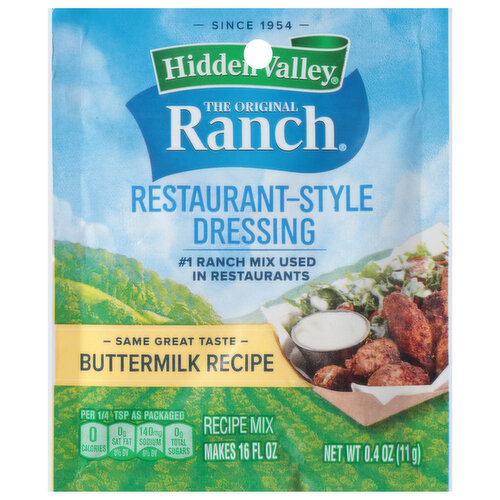 Hidden Valley The Original Ranch Recipe Mix, Buttermilk Recipe, Restaurant-Style