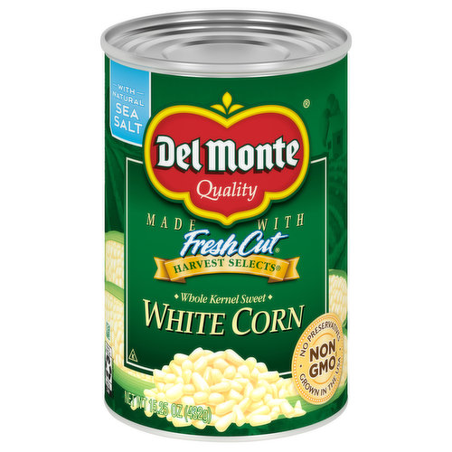 Del Monte Fresh Cut Harvest Selects White Corn, Whole Kernel Sweet