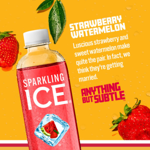 Sparkling Ice Sparkling Water, Strawberry Watermelon, Zero Sugar