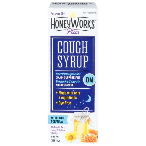 Honey Works Plus Cough Syrup, DM, Night-Time