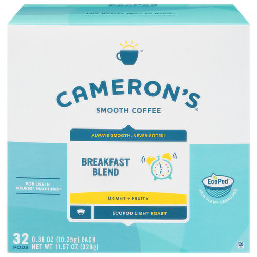 Cameron's Coffee, Light Roast, Breakfast Blend, EcoPod